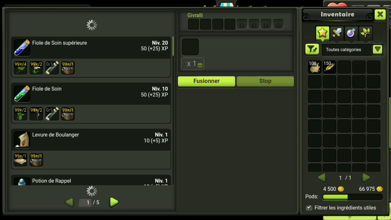 [Dofus Touch] Astuce kamas Alchimiste lvl 1