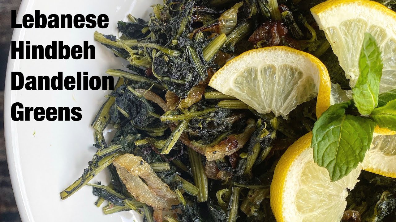 Lebanese Hindbeh Dandelion Greens w/Caramelized Onions