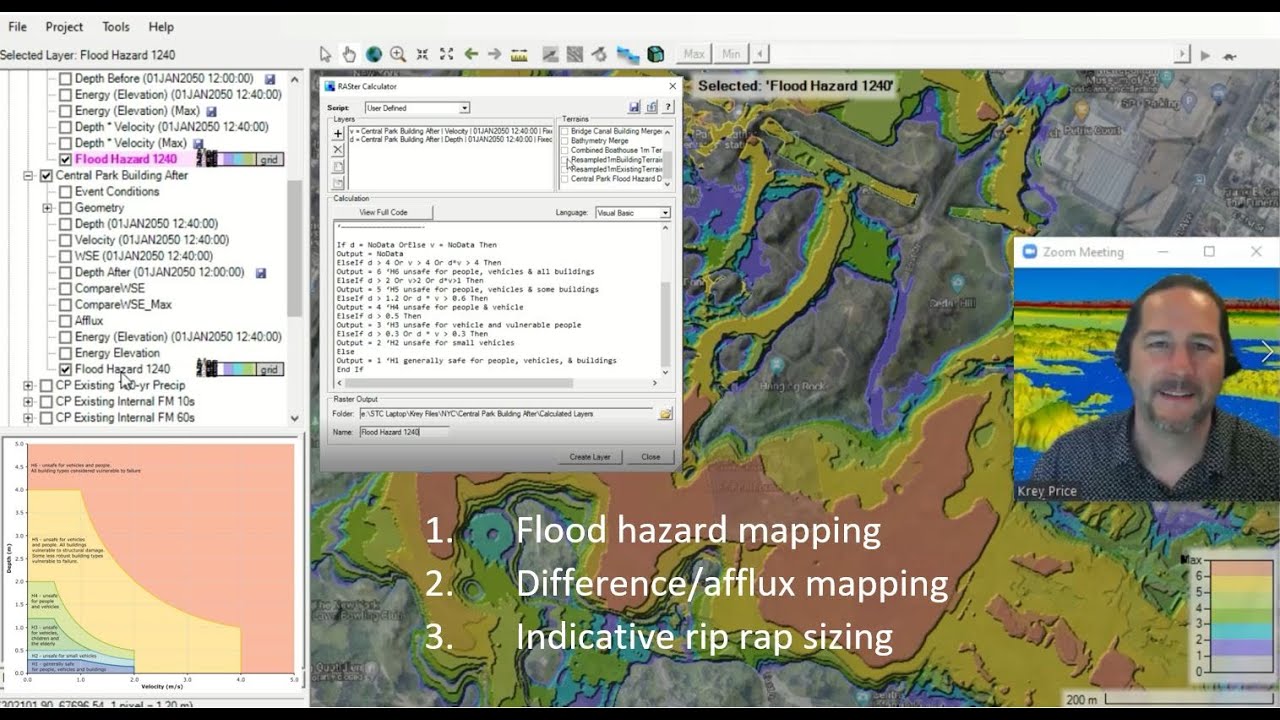 What's new in HEC-RAS 6.0 Part 3: Flood hazard, difference/afflux maps and indicative rip rap sizing