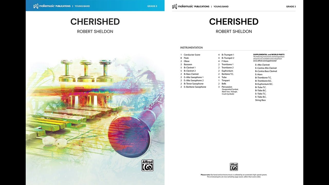 Cherished, by Robert Sheldon &ndash; Score & Sound
