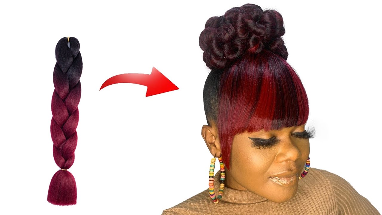 Quick And Easy Hairstyle Using Braid Extension 😱