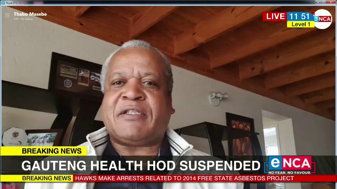 Gauteng Health Dept HOD suspended