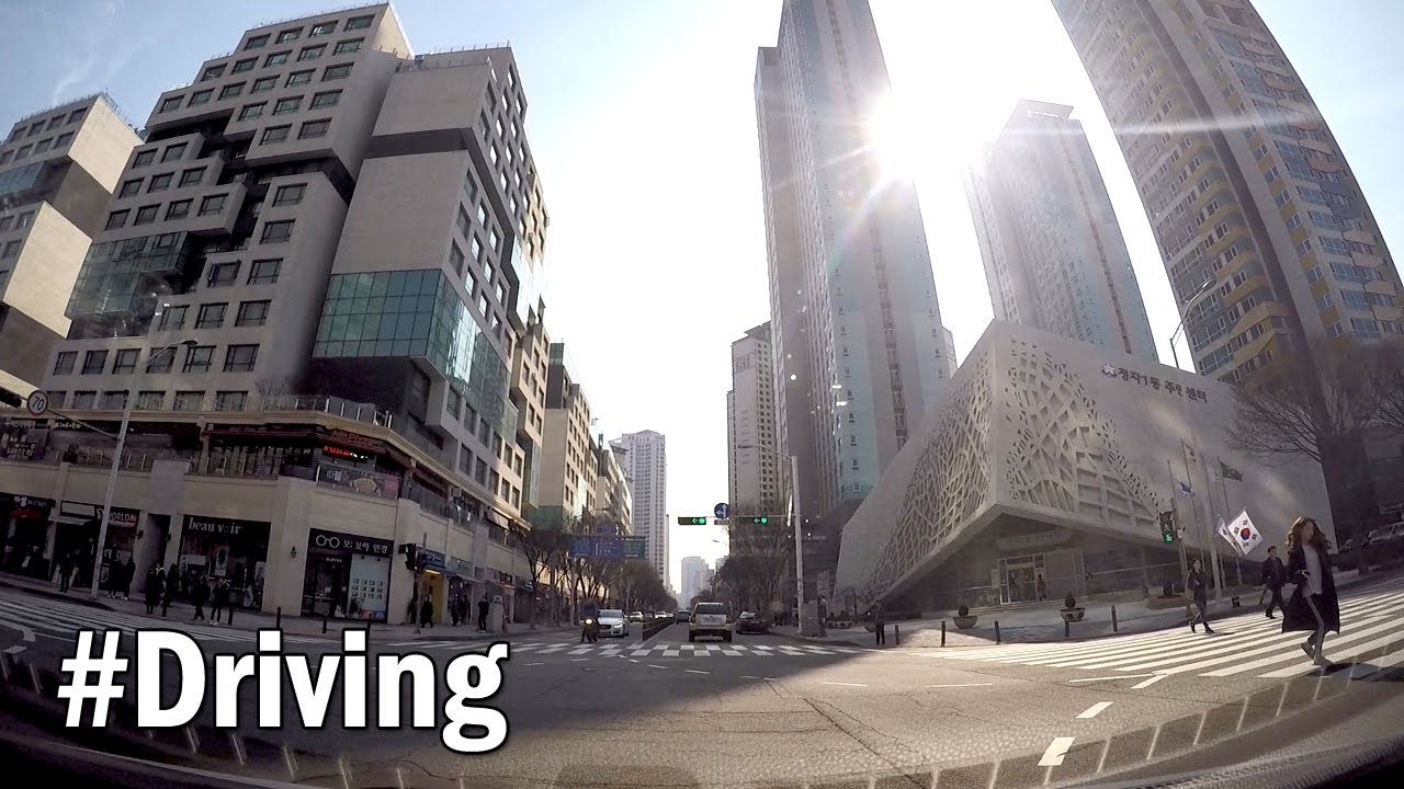 Seongnam Avenue(성남대로 드라이브), Bundang-gu, Seongnam city, South Korea : Driving Downtown