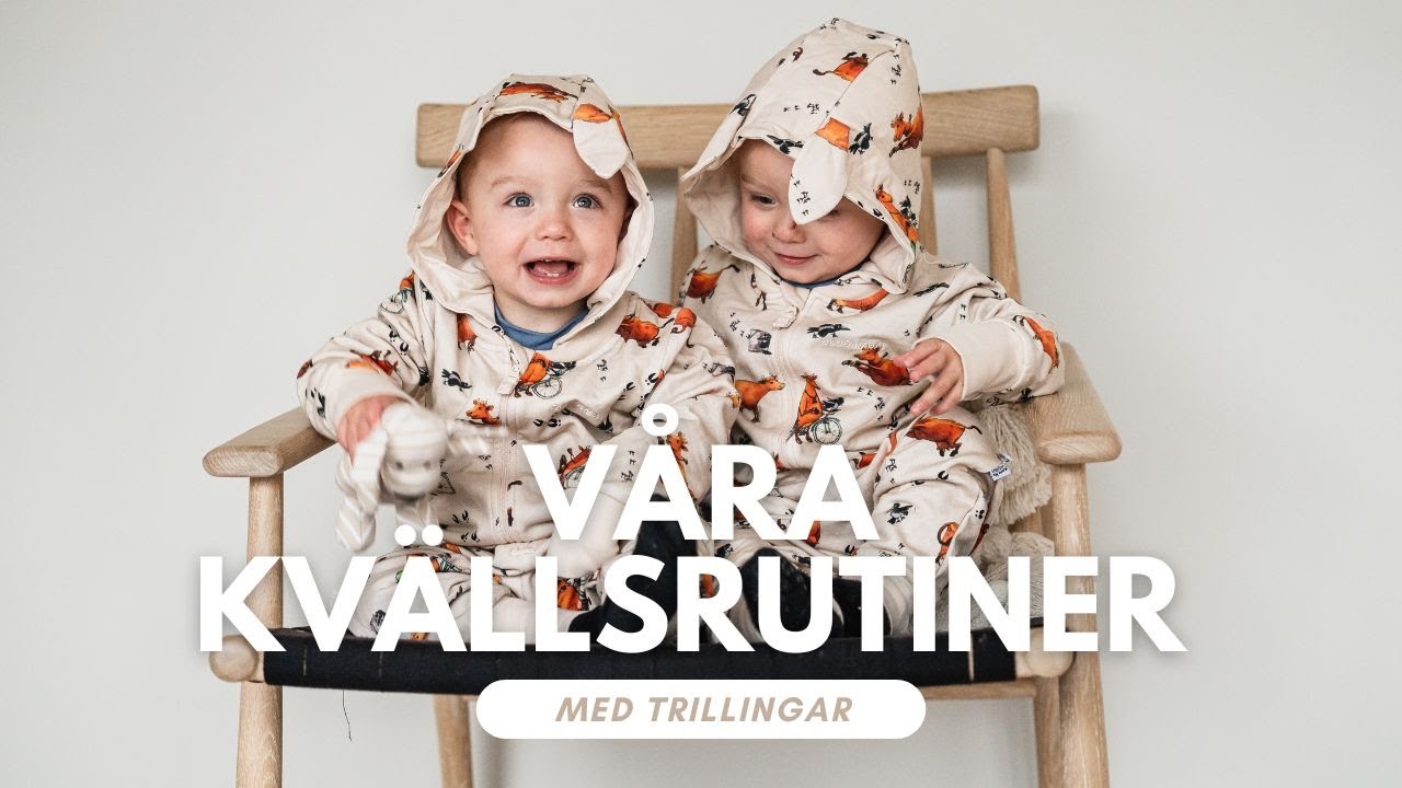 Våra kvällsrutiner med TRILLINGAR - Fotomodell som groda på NK?