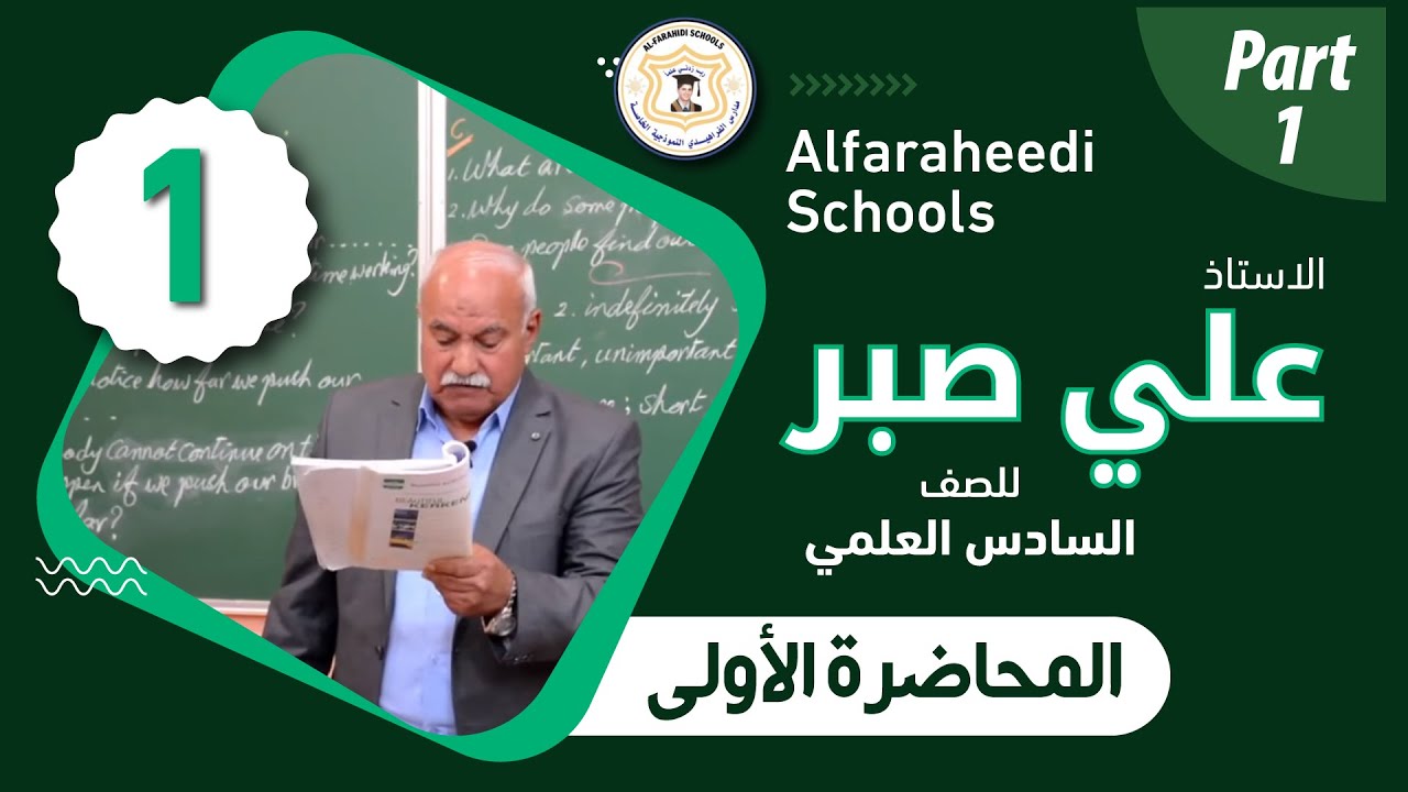 الاستاذ علي صبر اللغة الانكليزية للصف السادس الاعدادي الدرس الاول part 1