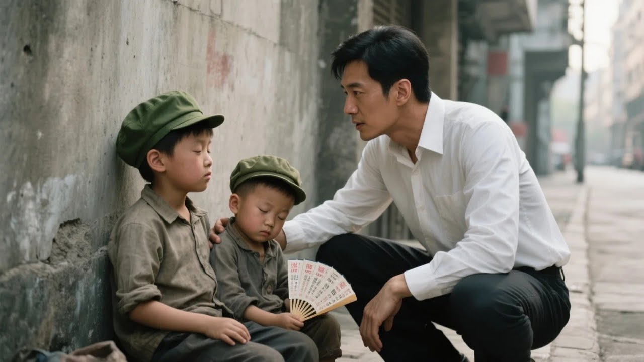 CẬU BÉ ĐÓI LẢ ÔM EM GÁI NGỦ BÊN VỆ ĐƯỜNG – KHÔNG NGỜ GẶP TỶ PHÚ RA TAY CỨU GIÚP