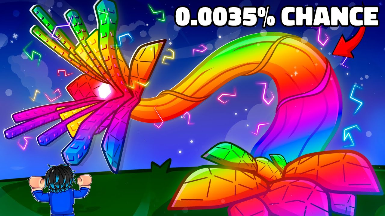 Growing First Ever JUMBO RAINBOW WISPWING (Rarest Plant in Grow a Garden)