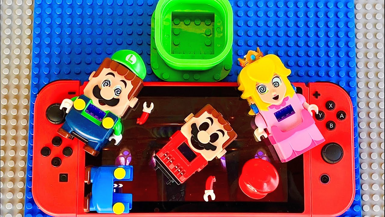 Lego Mario needs the green mushrooms on Nintendo Switch. Who will help them? #legomario