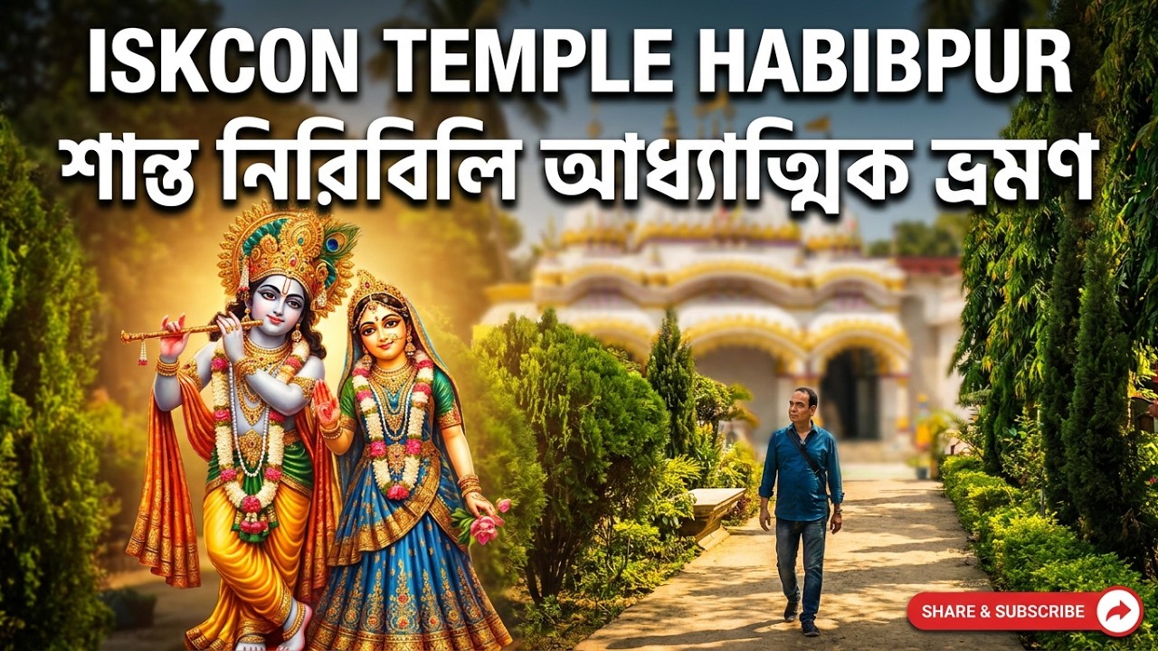 শান্ত নিরিবিলি আধ্যাত্মিক ভ্রমণ | Radha Krishna & Jagannath Darshan | Habibpur ISKCON Temple