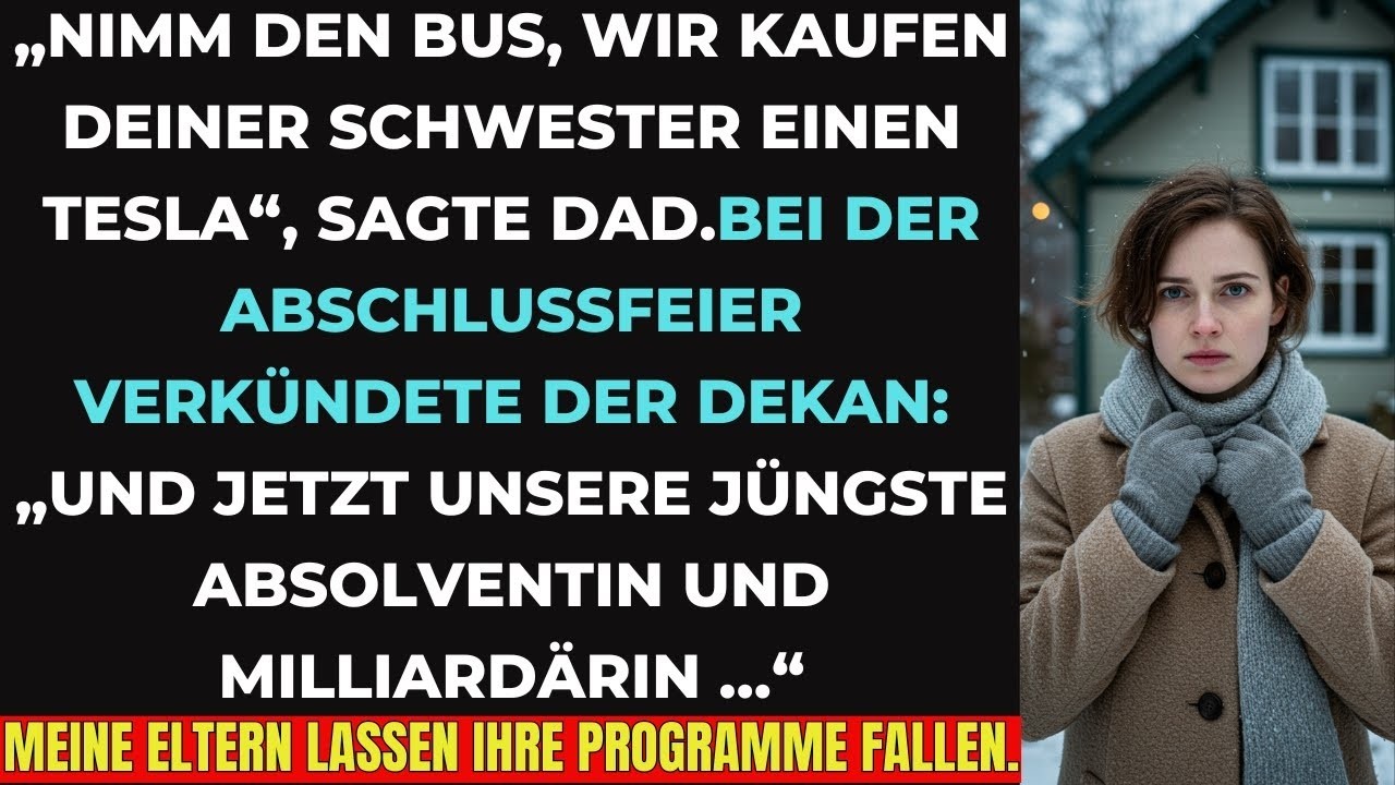Nimm den Bus, wir kaufen deiner Schwester einen Tesla!“ – Doch bei der Abschlussfeier passierte DA