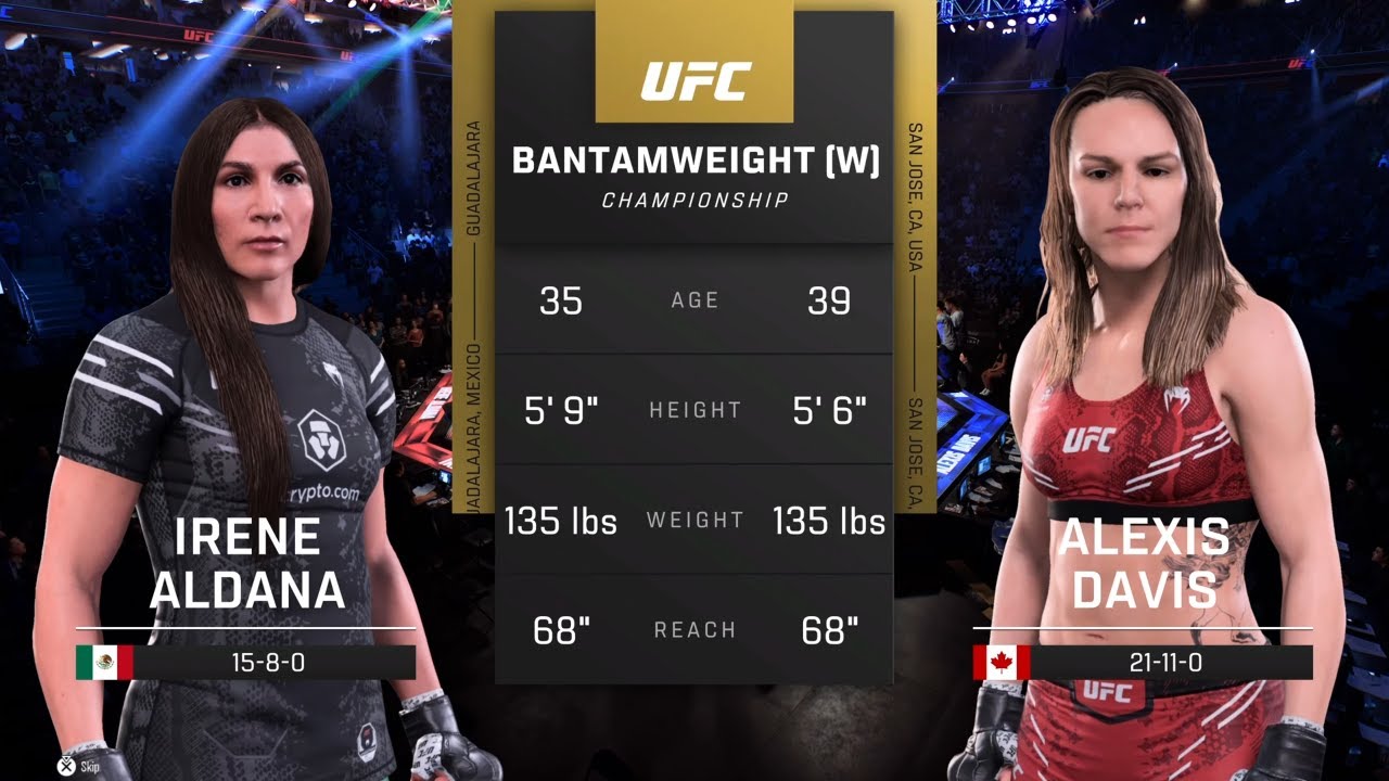 EA Sports UFC 5 Gameplay Irene Aldana vs Alexis Davis