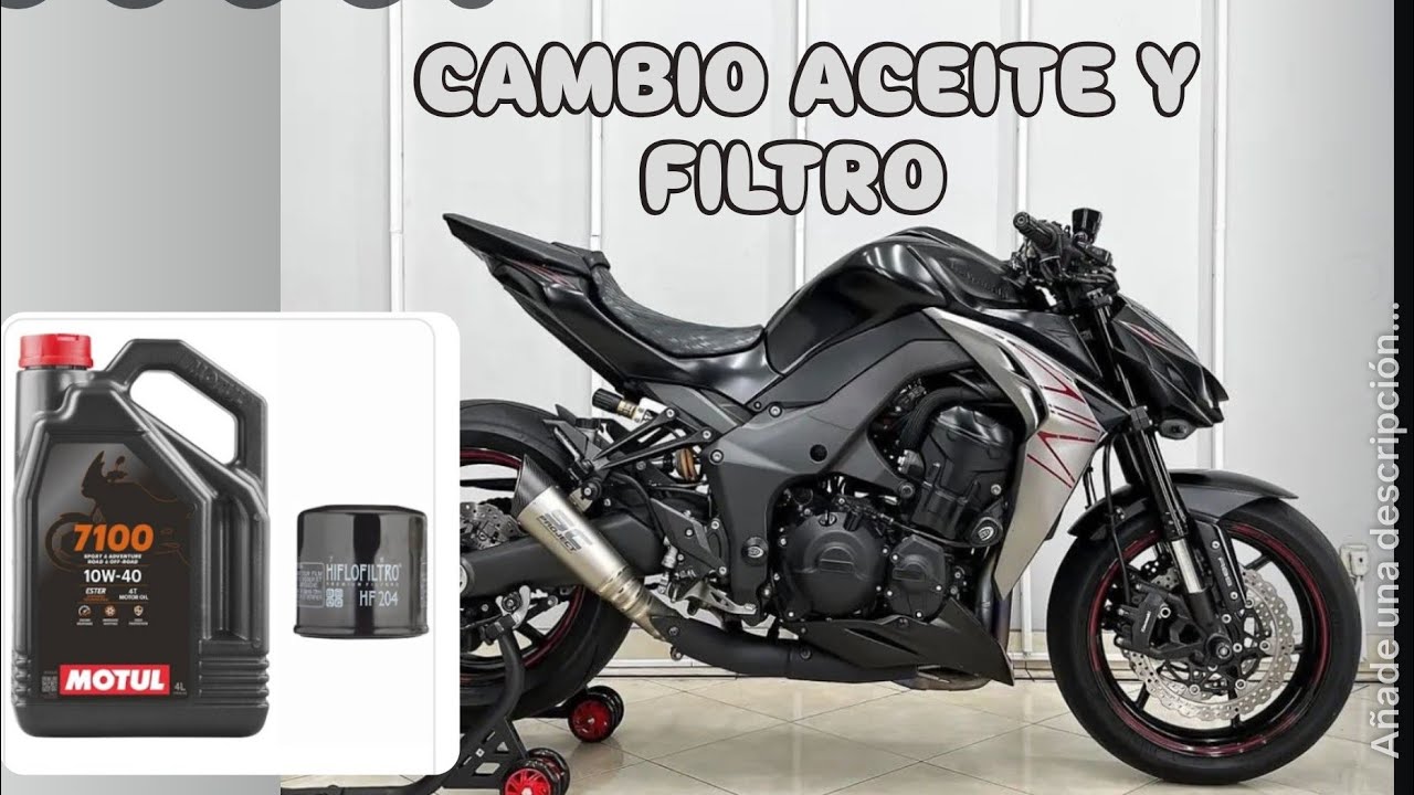 CAMBIO DE ACEITE Y FILTRO KAWASAKI Z1000,ASI DE FÁCIL Y BARATO 