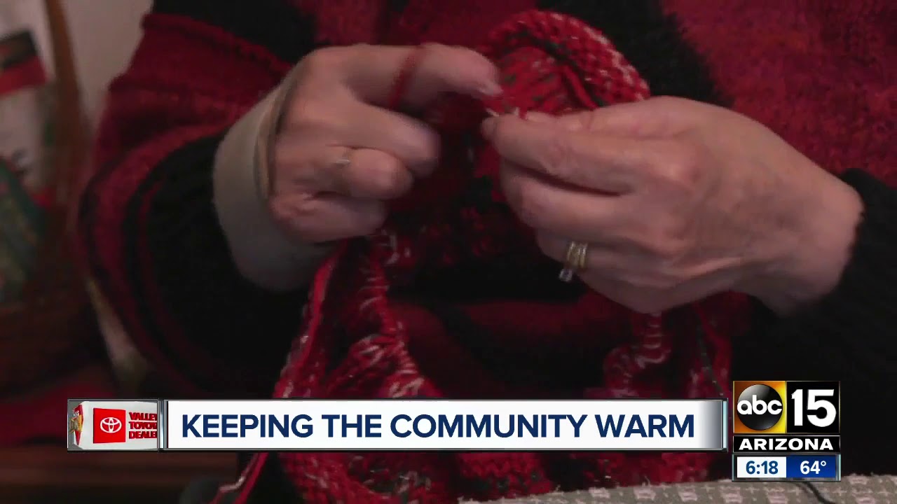 Nick's Heroes: Valley woman knitting hats by hand for the homeless