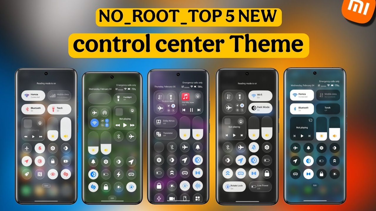 Best Control Center Themes for Xiaomi, Redmi & Poco 2026 ( No Root)