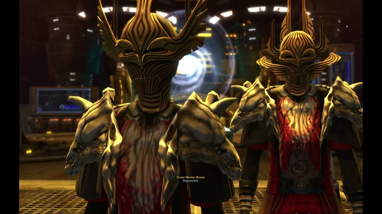 SWTOR Sith Warrior frees the Dread-Masters