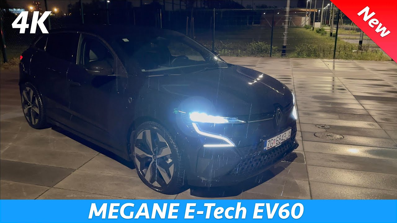 Renault Megane E-Tech EV60 2023 — ночной обзор в 4K (зарядка, OTA-обновления), Ambient Lights