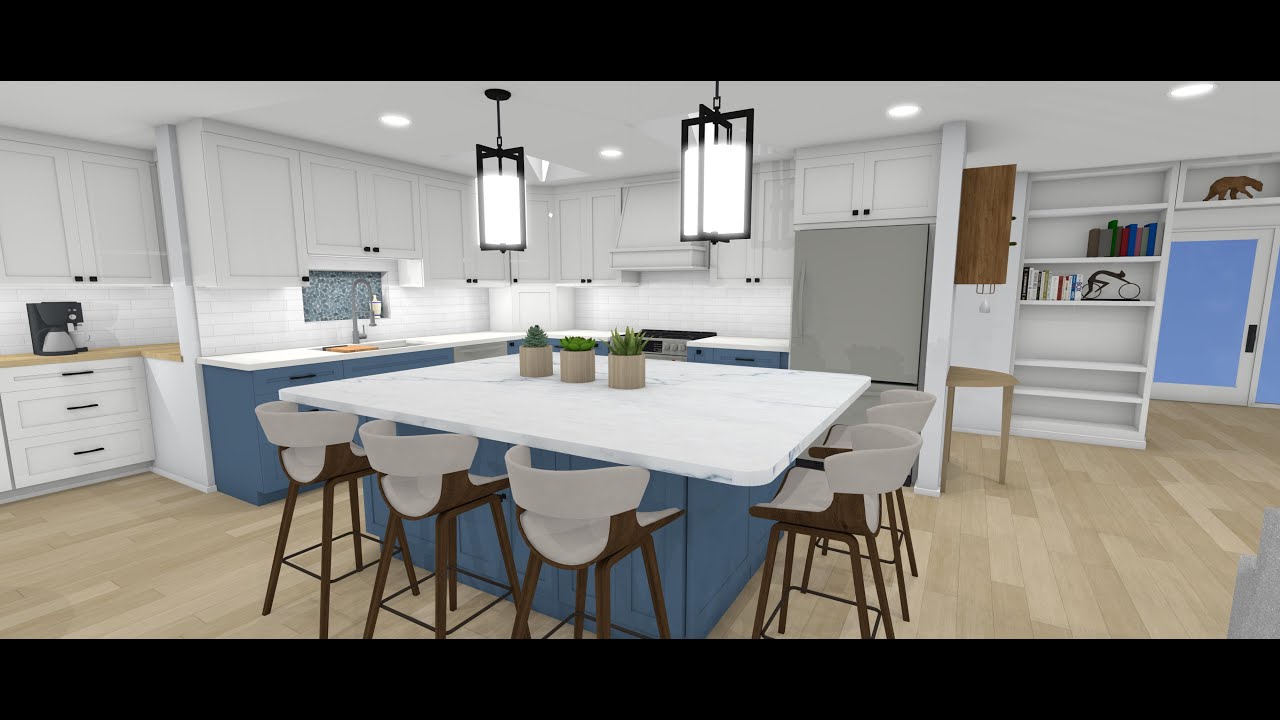 3D Concept Rendering: Whole Home Renovation Part 1