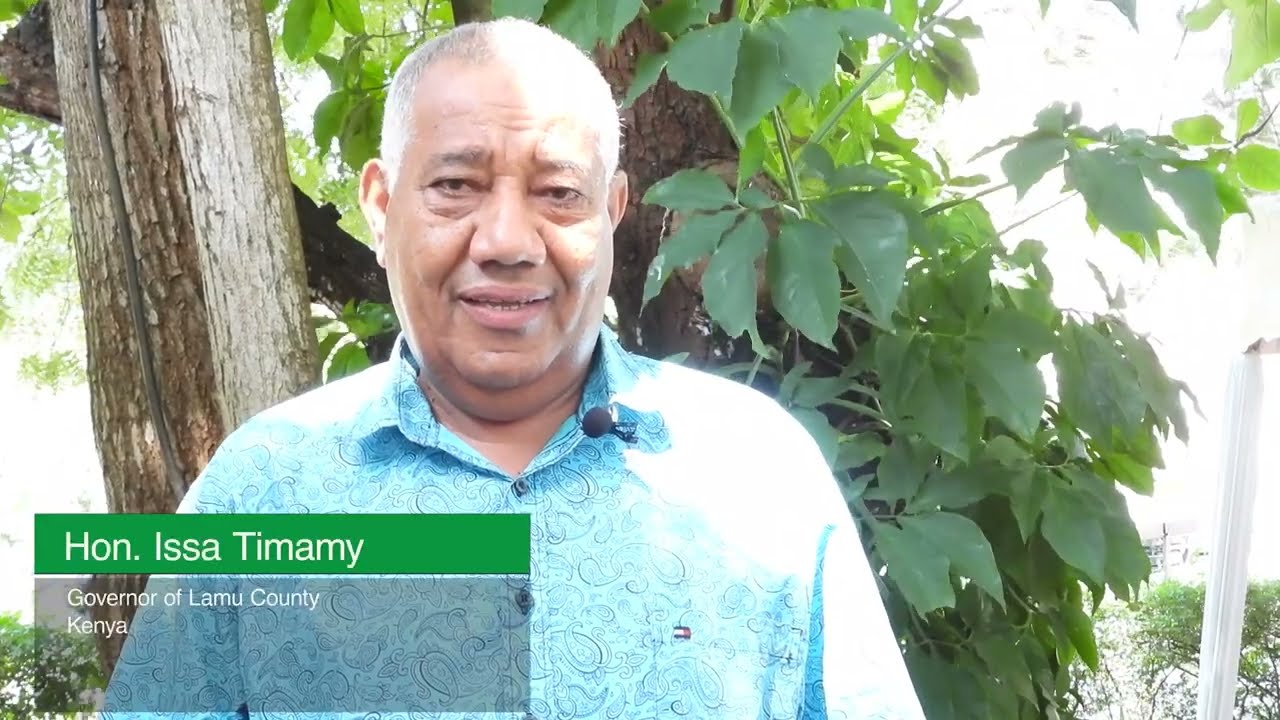 Hon.Issa Timamy, Governor of Lamu County, Kenya at the Blue Economy Knowledge Share Fair