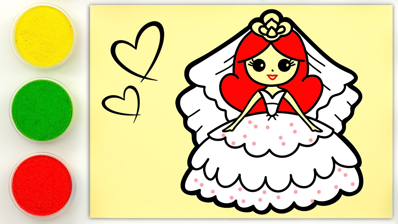 Bride and groom sand painting & more Kids Art Videos