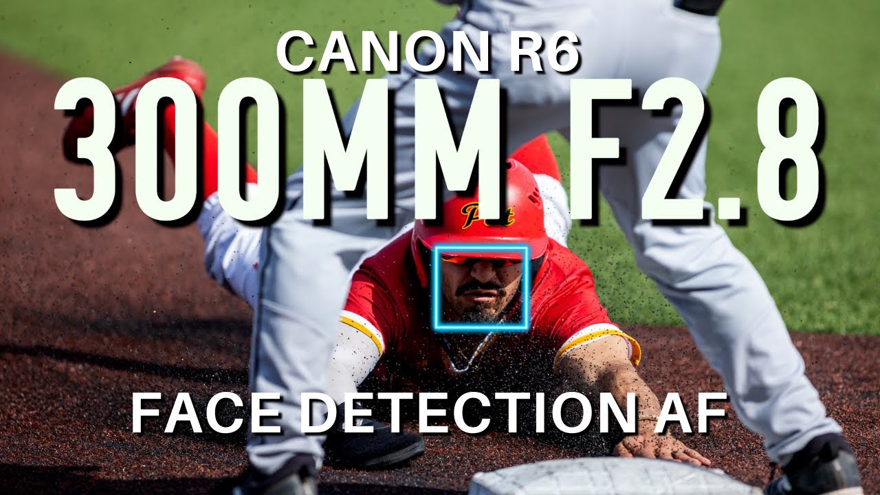 College baseball + Canon 300mm F2.8 | Canon R6 Face Auto Detection