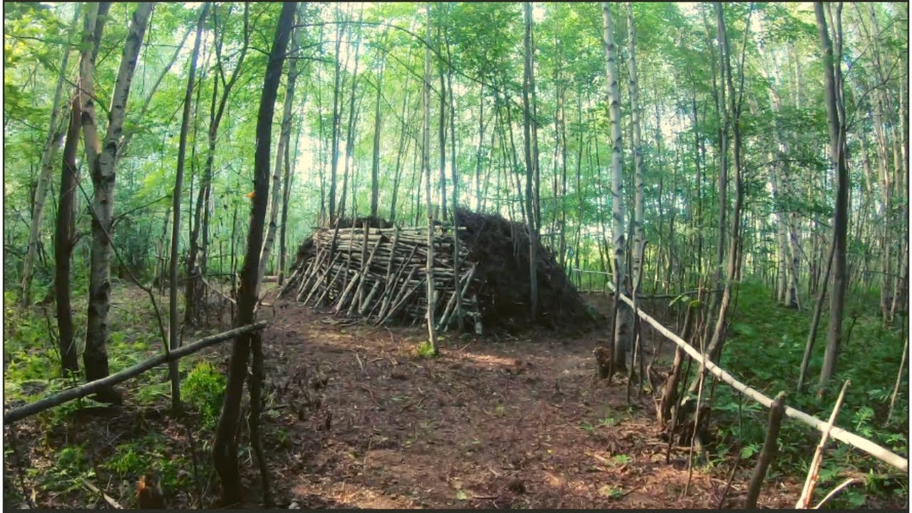 Bushcraft Shelter - TNT CAMP FULL BUILD