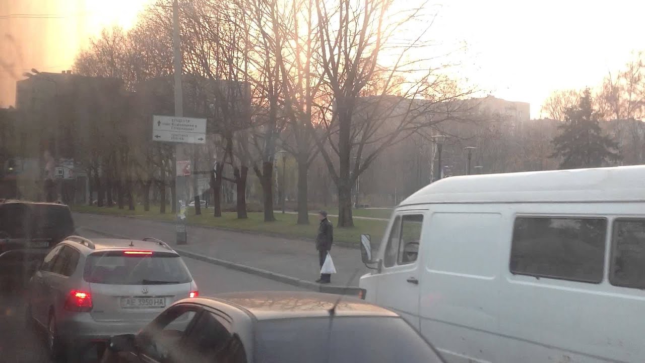 Поездка внутри трамвая №12 от ул. Бородинской до ул. Героев Сталинграда - Днепропетровск, 05.11.2013