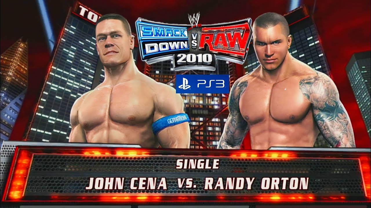 WWE SmackDown vs Raw 2010 PS3 - Рэнди Ортон против Джона Сины || Raw