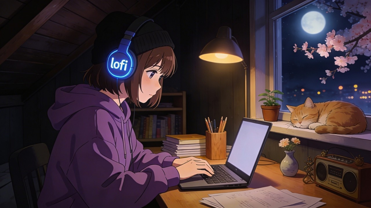 Lofi Study Music 📚 Chill Hip Hop Beats to Study, Work & Relax | 1 A.M. Cozy Spring Study Session 🌸