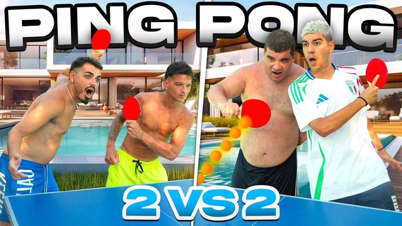 🏓 TORNEO di PING PONG 2vs2 in VILLA NAPOLI CREATORS!!