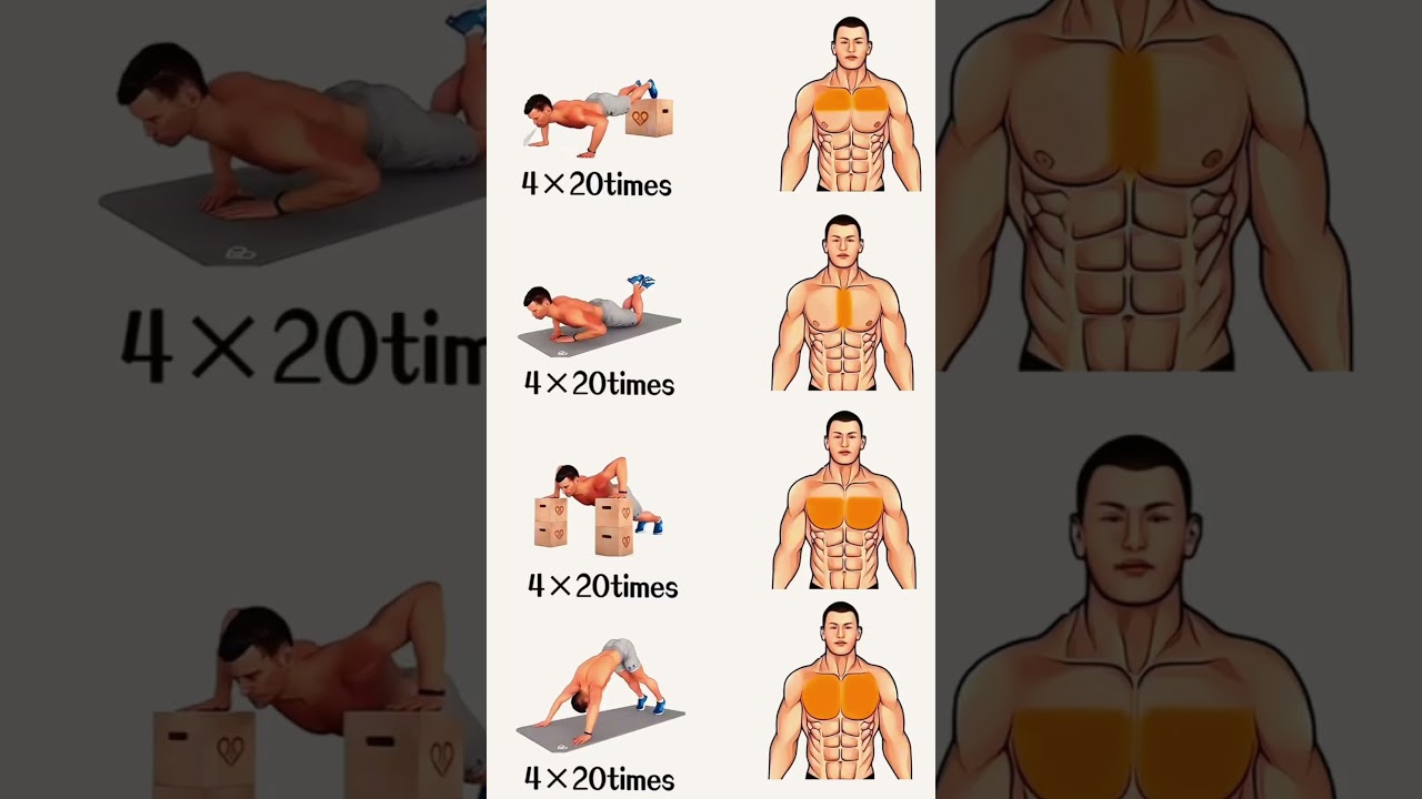 ULTIMATE At Home Chest Workout - NO Equipment Upper, Lower, Middle Exercises #pushupsworkout