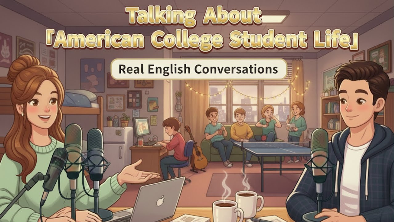 Talking About American College Students Life|  English Podcast For Learning English