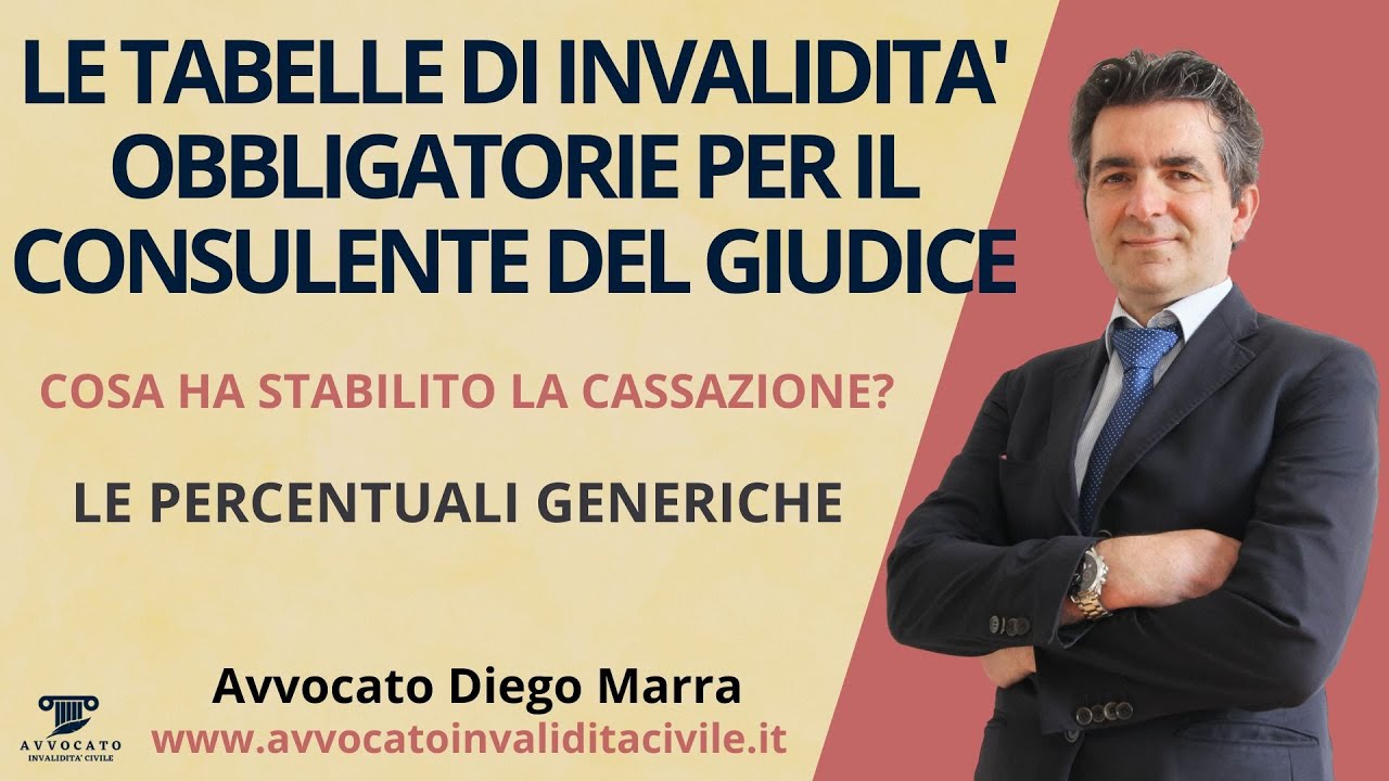 Tabelle di Invalidità e Consulente del Giudice