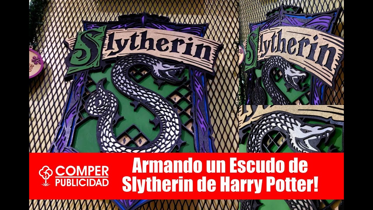 Multicapa Slytherin con corte laser en MDF