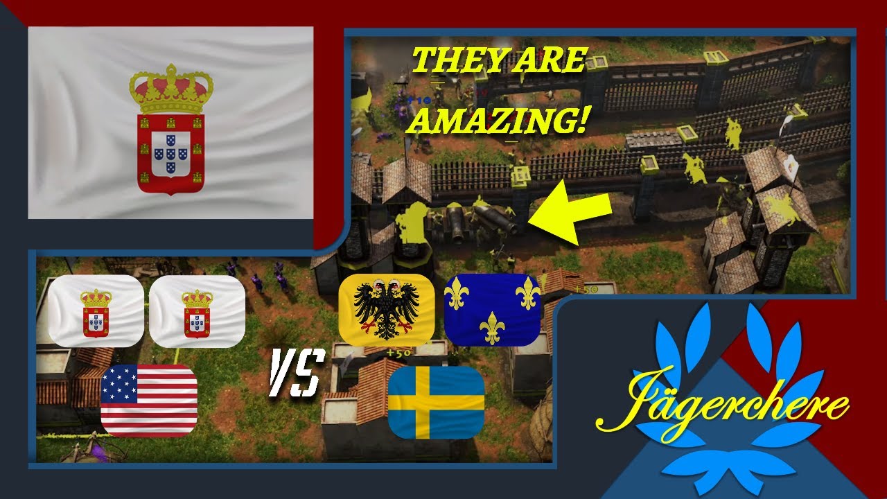 The Lil Bombard HITS HARD! | 3v3 Treaty With Portuguese | AOE III: DE