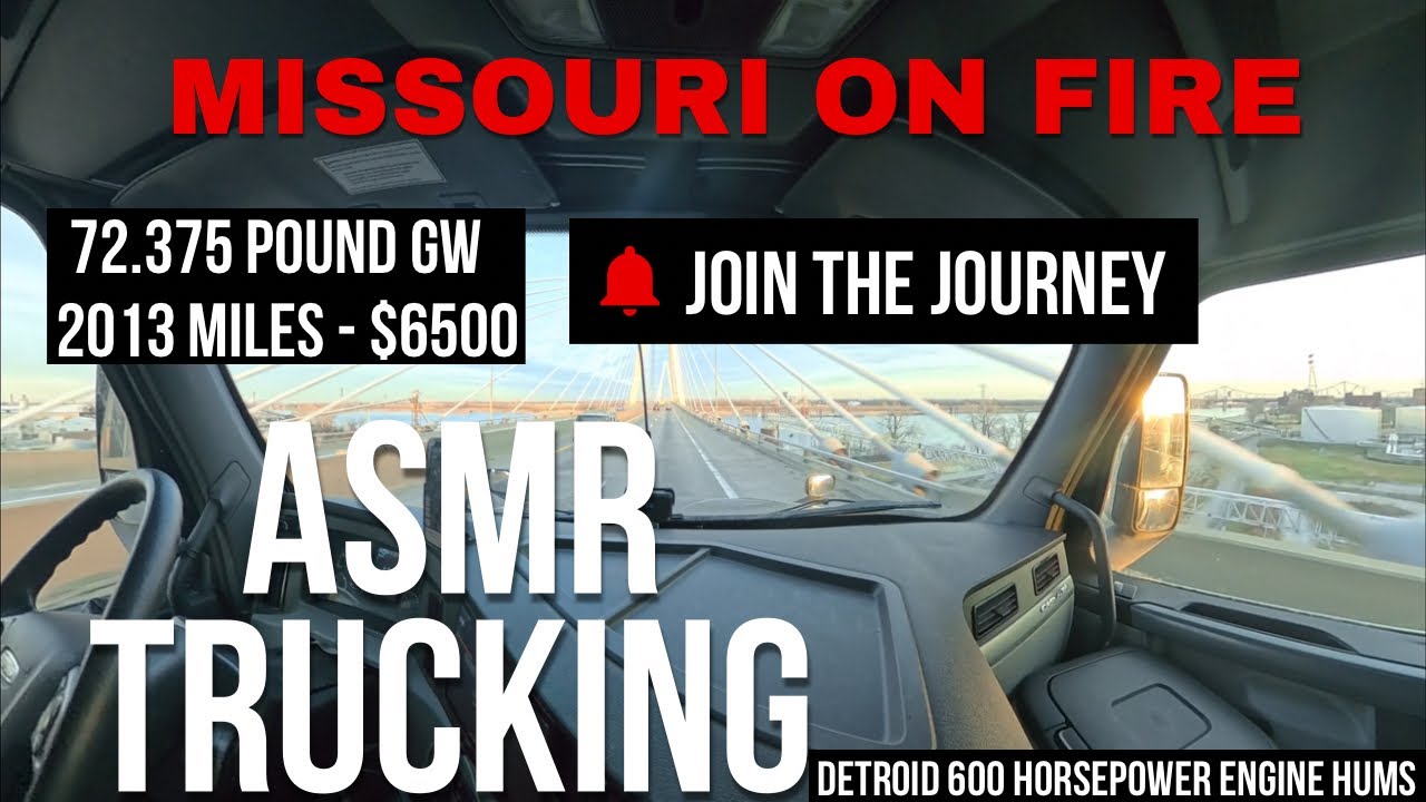 ASMR Trucking - Passing Missouri so Loud with 600 HP