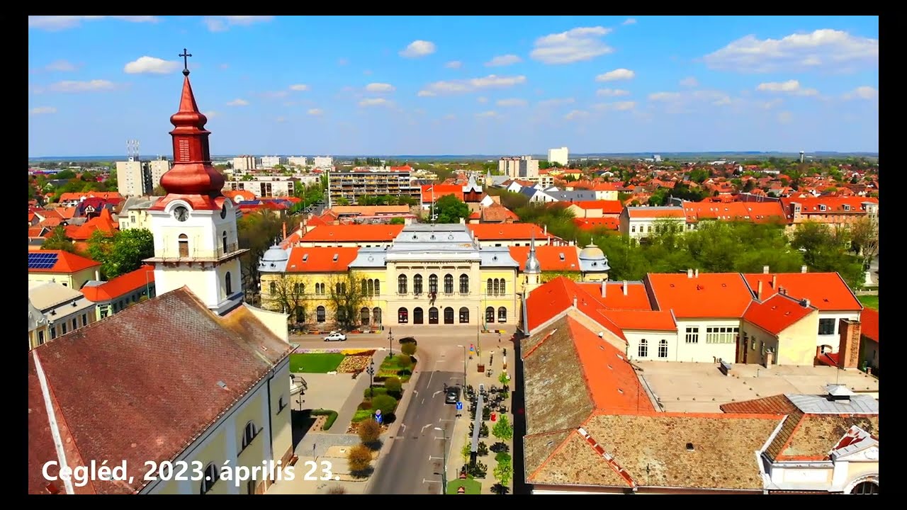 Cegléd madártávlatból 2023 tavasz