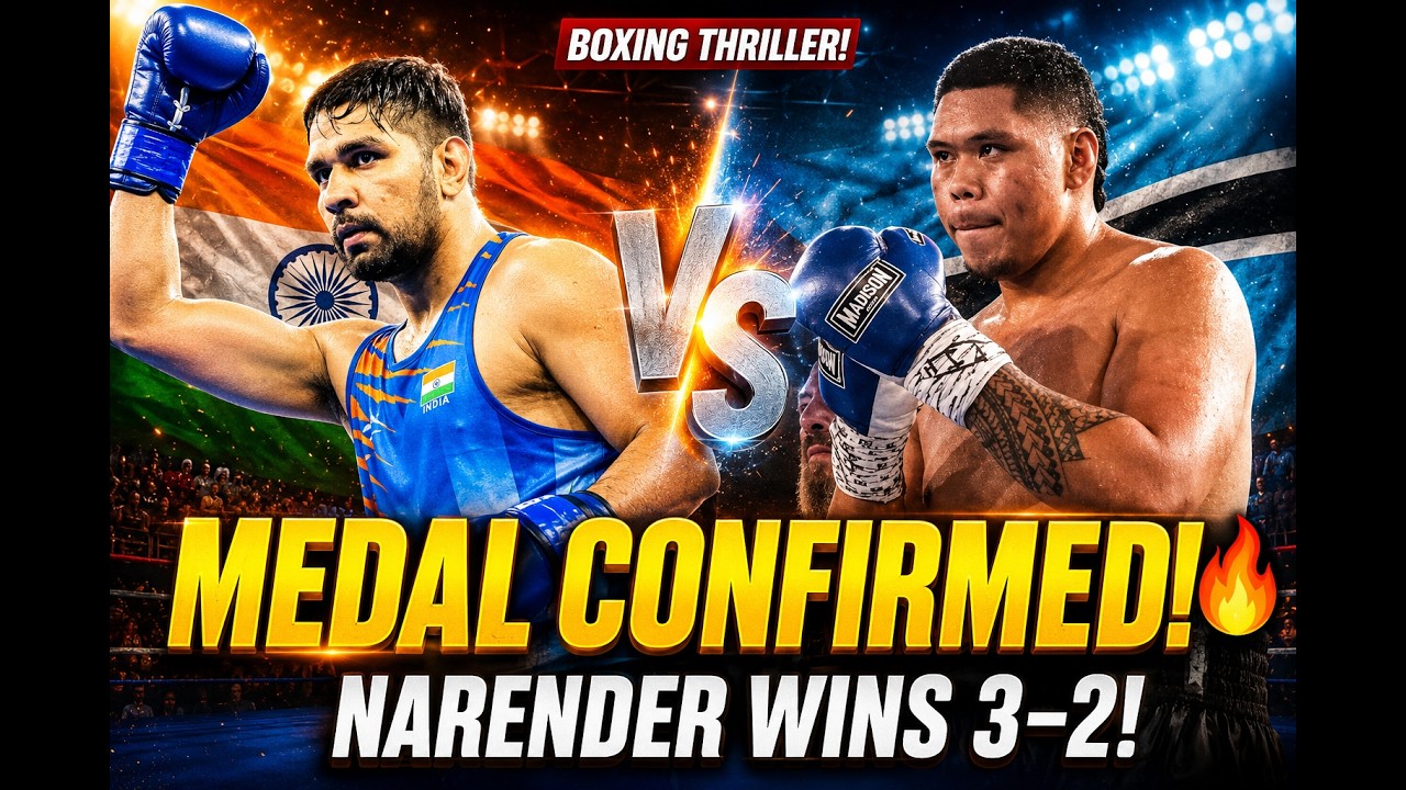INDIAN BOXING THRILLER! Narender Edges Michael Seko 3 2  CWG 2026 Medal Confirmed 🔥 🥊🇮🇳 mp4