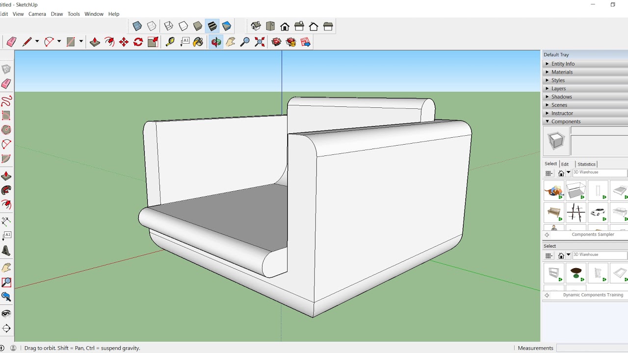SketchUp ile Koltuk Çizimi