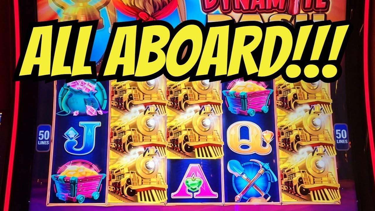 FREE PLAY JACKPOT PAY DAY on ALL ABOARD! #slots #casino #freeplay #jackpot #allaboard #dynamitedash