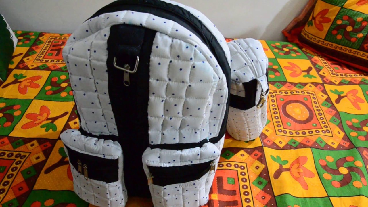 DIY CUTE BACKPACK WITH BOTTLE CASE / नए फैशन का पिटठू बैग  बनायें
