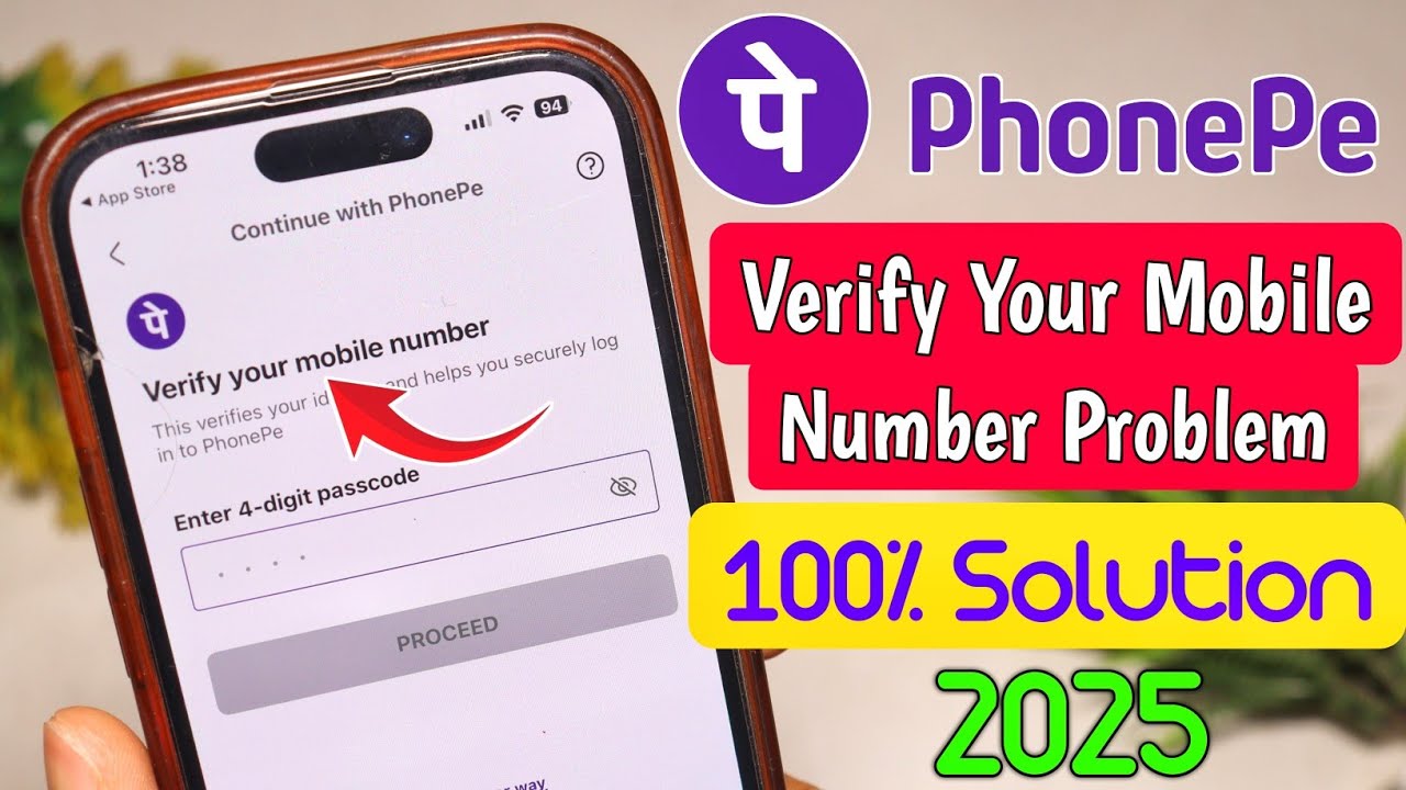 phonepe enter 4 digit passcode problem  | phonepe verify your mobile number | phonepe login problem