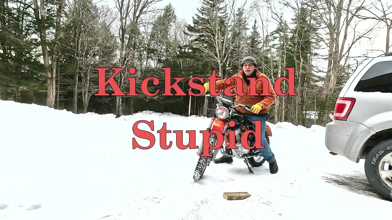 Honda Twinstar Street to Scrambler. It LIVES! First Ride Around My Snowy Yard.