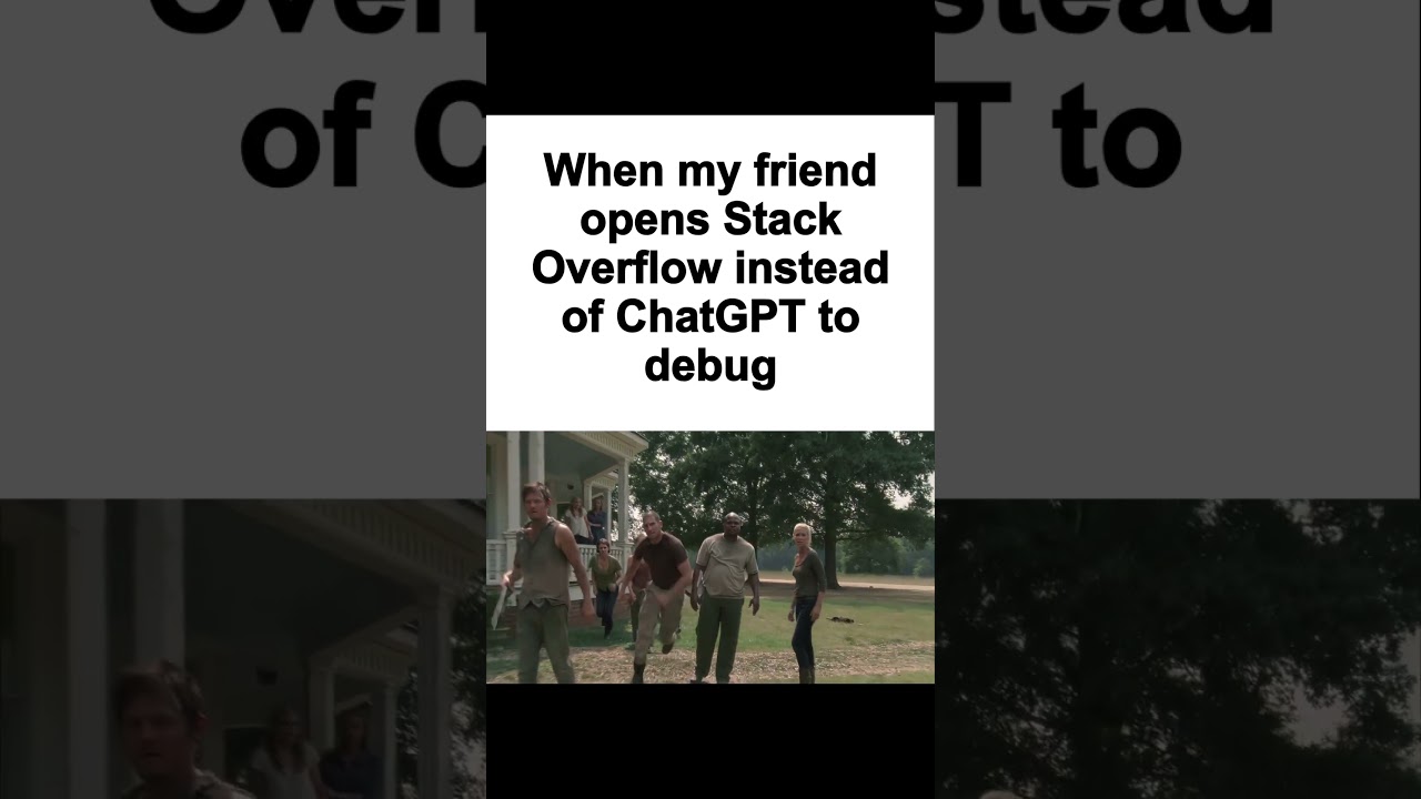 When debugging gets serious... 🧑&zwj;💻🔥 #stackoverflow  vs. #chatgpt |  #ai #memes  #funnyai #techhumor