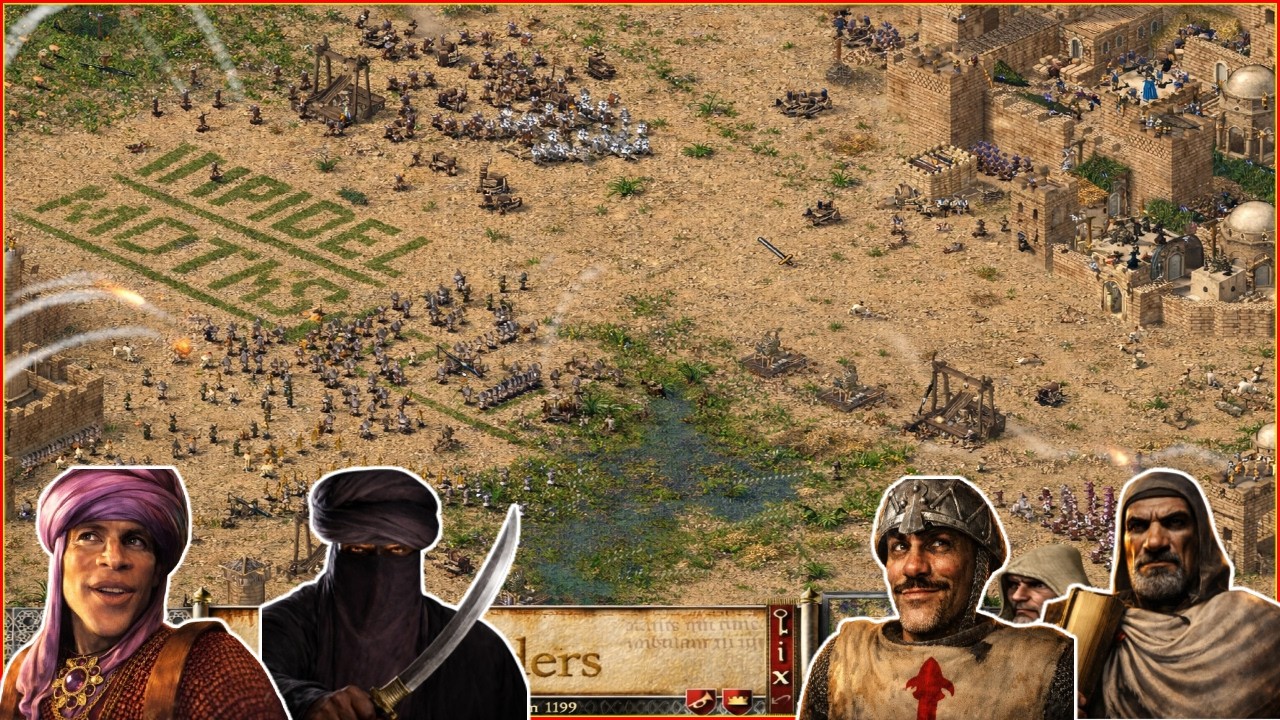 EMIR & CALIPH vs SHERIFF & FREDERICK | INTENSE BATTLE | Stronghold Crusader
