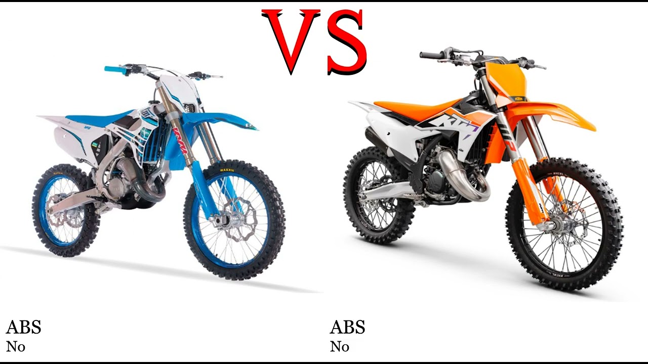 TM Racing MX 250 vs KTM SX 250 Test specification comparison
