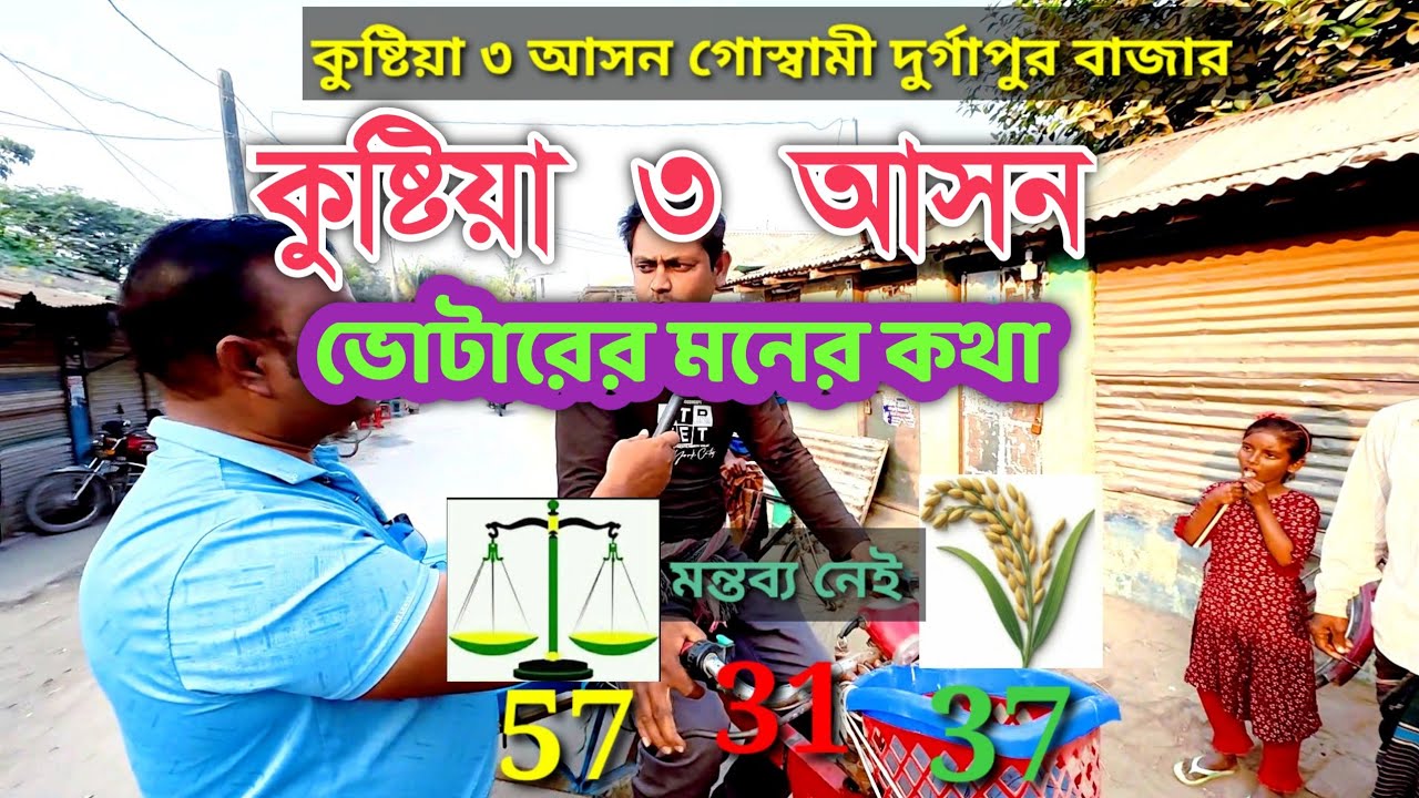 ভোটারের মনের কথা | কুষ্টিয়া ৩ আসনে গোস্বামী  দুর্গাপুর বাজারে | ভোটের জরিপ 