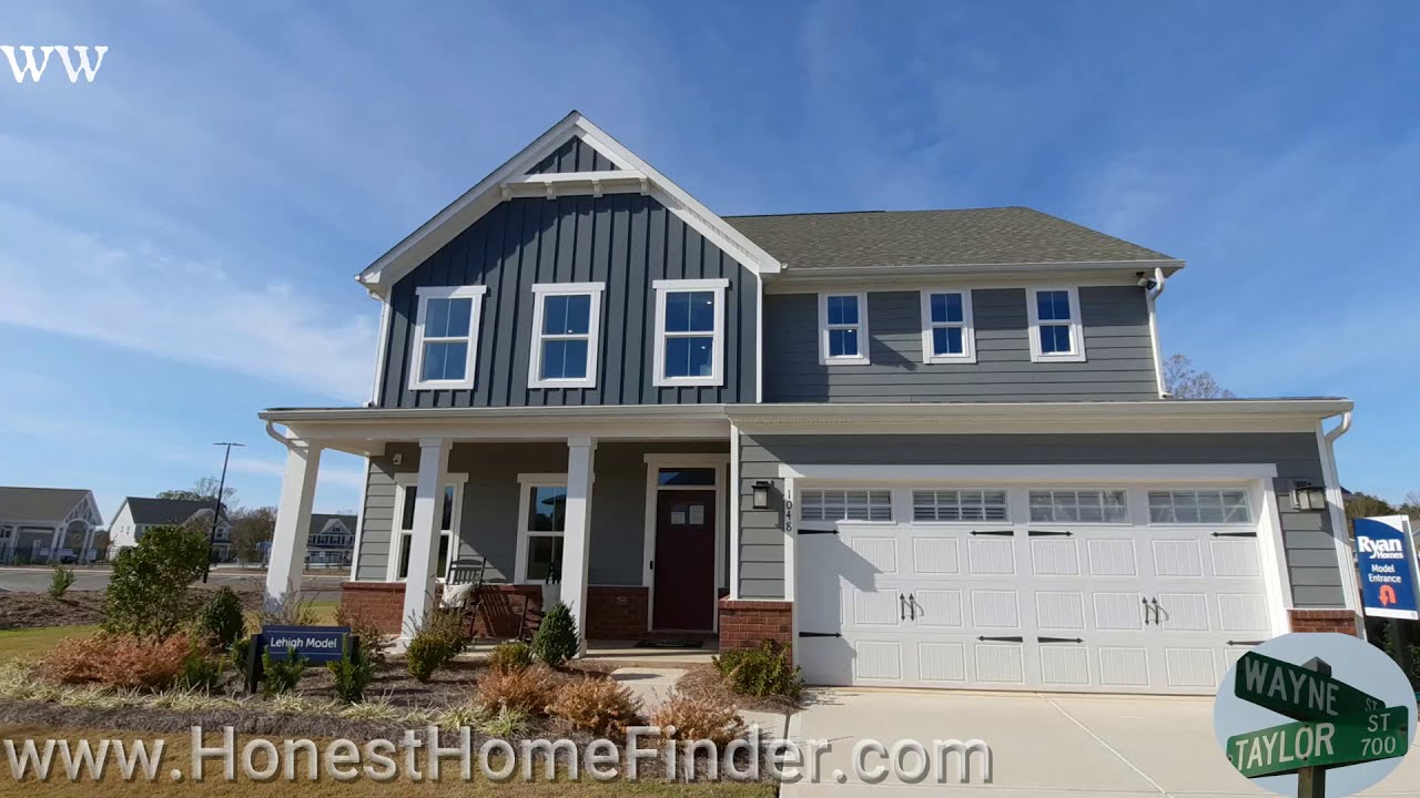 Ansley Park. Ryan Homes. Lehigh model. New homes in Indian Land SC.