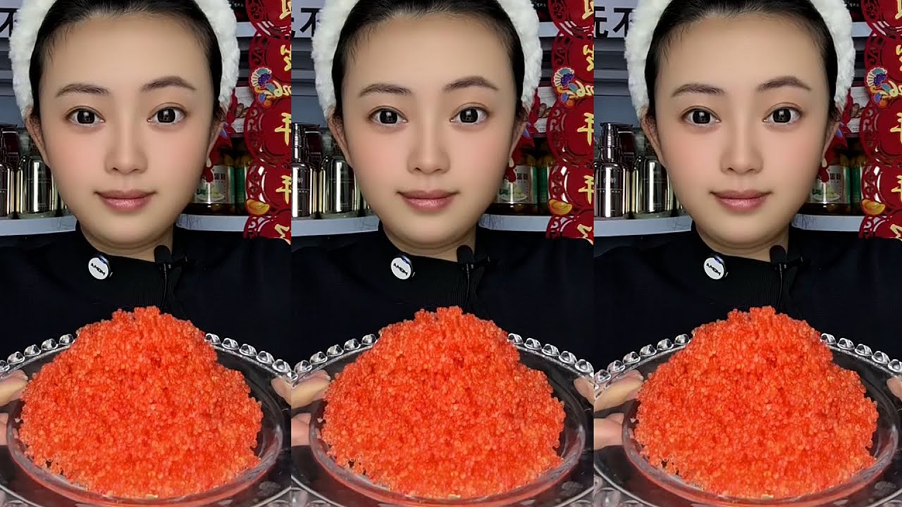 Mitao _ Mukbang / ASMR TOBIKO EGGS | FLYING FISH ROE | EXTREME EATING SOUNDS