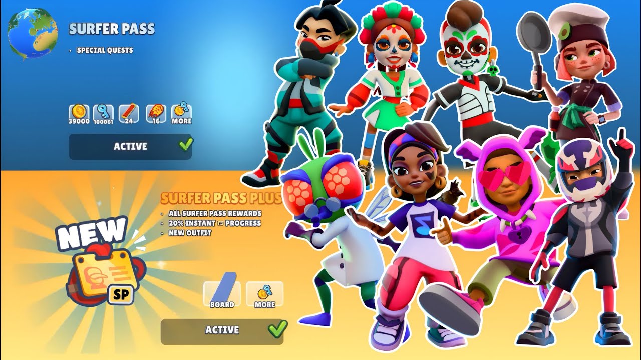 Subway Surfers SEASON PASS 🎫 : Get these Characters for FREE in Subway Surfers Challenges Ver. 4.0.1