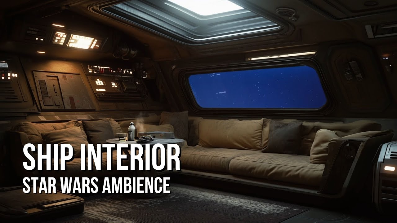 Freighter Interior | Star Wars Ambience | Ship Sounds, Sleep Aid, Quiet Crew Chatter